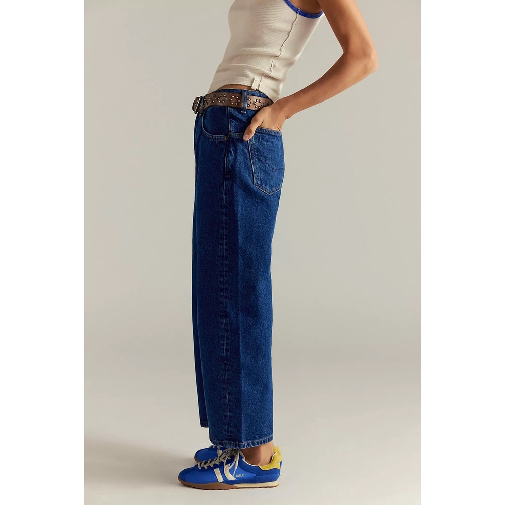 Free People | We The Free Deep Trance Dropped Boyfriend Jeans Plus Size 32/14 - Picture 3 of 14